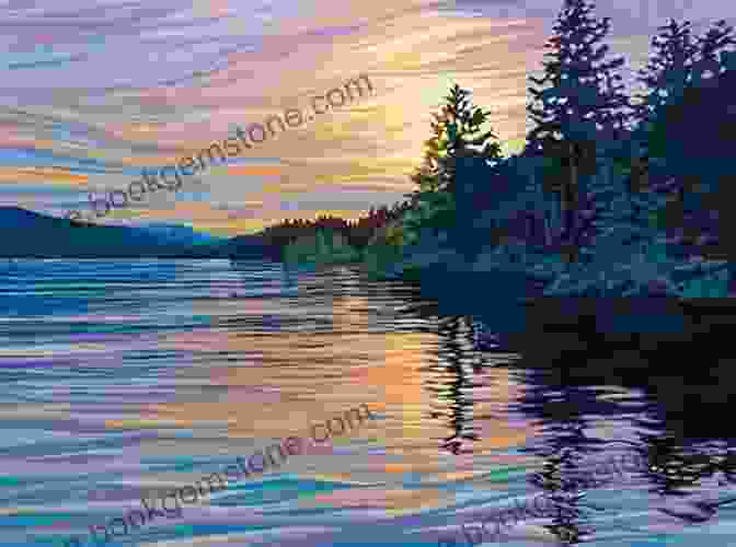 A Painting Of A Vibrant Sunset Over A Tranquil Lake, Capturing The Essence Of One Watercolor Day One Watercolor A Day: A 6 Week Course Exploring Creativity Using Watercolor Pattern And Design (One A Day)