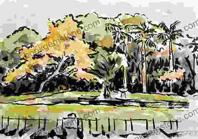 A Sketch Of Cubbon Park, Capturing The Serene Beauty Amidst The Urban Sprawl Of Bangalore BANGALORE IN MY SKETCHBOOK (URBAN SKETCHING IN CITIES)