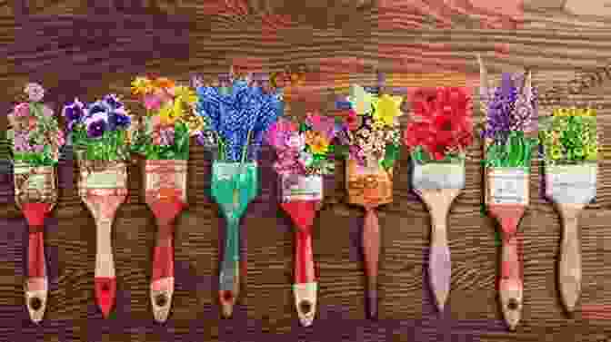 Assortment Of Paint Brushes For Floral Art Drawing Painting Flowers: A Step By Step Guide To Creating Beautiful Floral Artworks