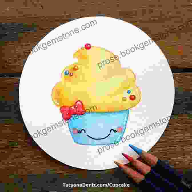 Cute Drawing Of A Giggling Cupcake. 101 Cute Foods With 101 Different Expressions (How To Draw)
