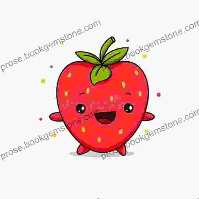 Cute Drawing Of A Smiling Strawberry. 101 Cute Foods With 101 Different Expressions (How To Draw)