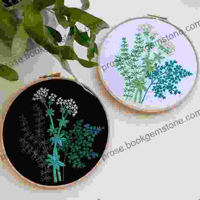 Embroidered Botanical Wall Art Featuring A Vibrant Array Of Flora And Fauna. Jane Austen Embroidery: Authentic Embroidery Projects For Modern Stitchers