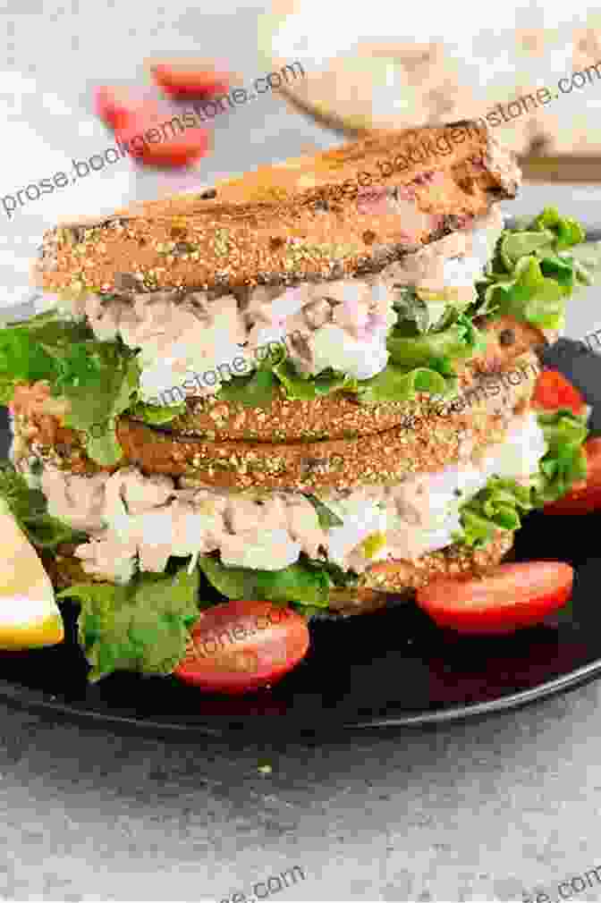 Fresh Tuna Salad Sandwich With Mixed Greens And Creamy Avocado Sous Vide Cookbook: 550 Selected Easy Recipes For Every Day