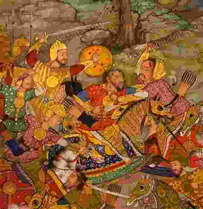 Painting Of Babur Discovering Parvati In The Arms Of Another Man, His Face Contorted In Anger The Story Of Babur Parvati Sharma