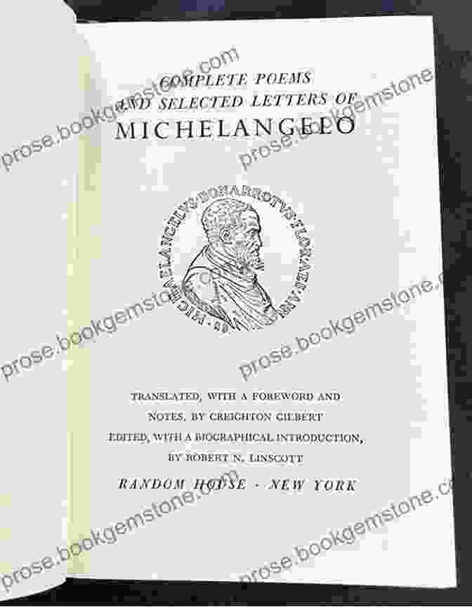 The Complete Poems And Selected Letters Of Michelangelo Book Cover Complete Poems And Selected Letters Of Michelangelo